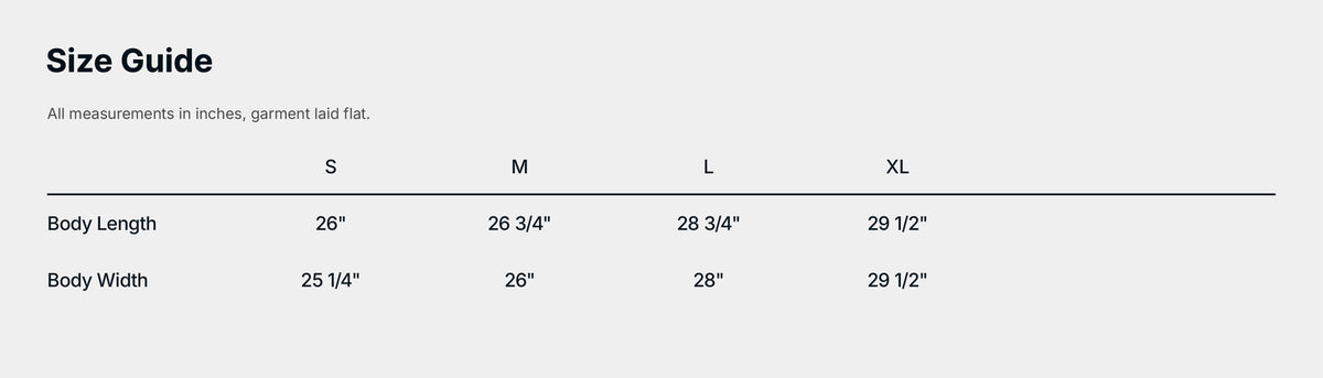 Size Guide