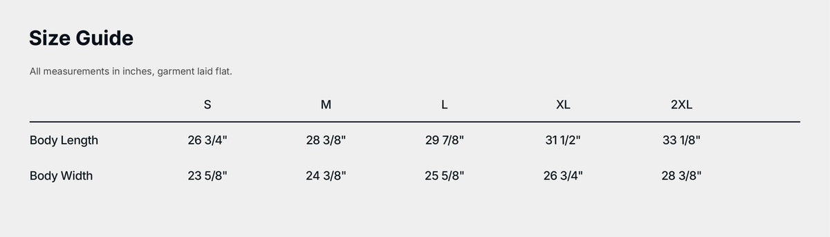 Size Guide