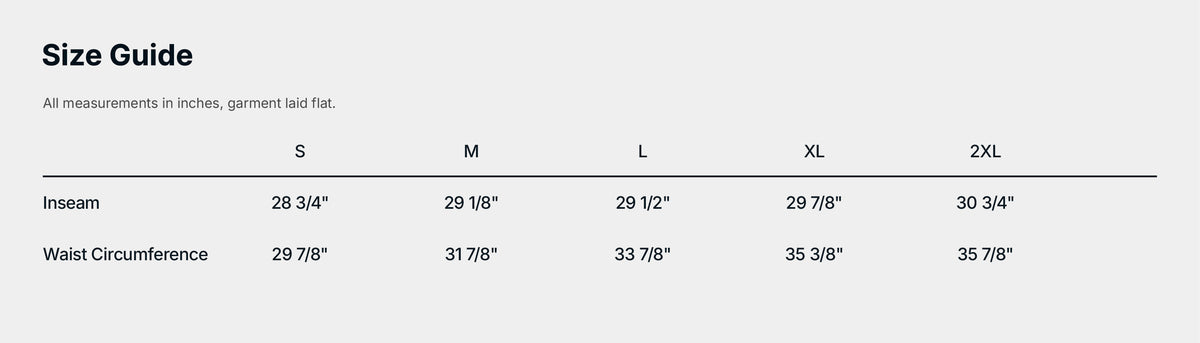 Size Guide